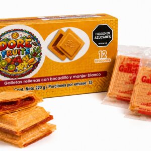 Galletas rellenas con bocadillo y manjar blanco
