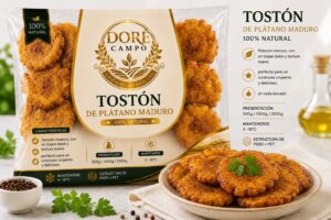 Tostón de plátano maduro