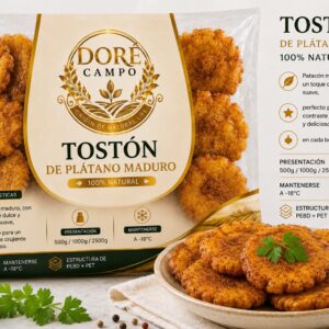 Tostón de plátano maduro