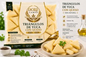 Triángulos de yuca con queso