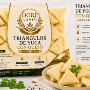 Triángulos de yuca con queso